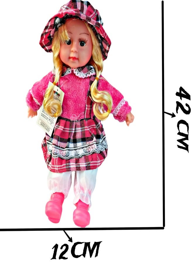 RUHANI Baby Girl Soft Doll Musical and Singing with Push Touch Sensors Doll Toy for Kids Baby Girls >Pack of 1 Doll (Multi Colour) - Image 2